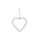 Dekorační zinkové srdce šedé, 26 cm 