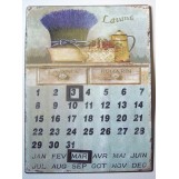 Závěsný plechový retro kalendář Le Jardin